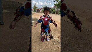 น้องฮาชิ ใส่ชุดเกราะไอรอนแมน#funny #tiktok #shortvideo #tik #short#shorts#fyp #ironman#marvel