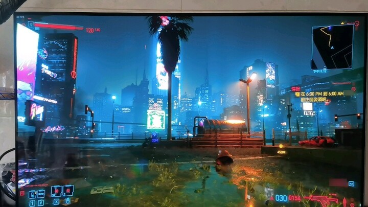 3090 full special effects 4k, night city under hdr 10bit oled screen, dlss balance, super light chas