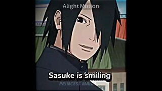 Sasuke is smiling 😇#naruto #sakura #sasuke #sasusaku