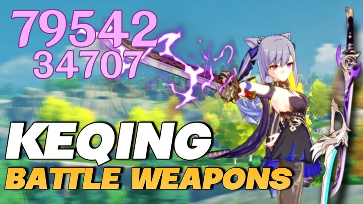 Akhirnya Keqing Jadi ! Adu Damage Weapon B4 & B5 - Genshin Impact