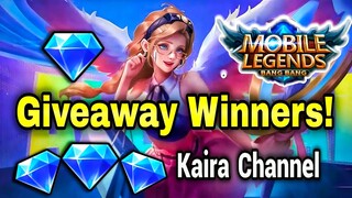 GIVEAWAY WINNERS LIST💎‼️@kairachannel & @KiraSaama🌸