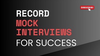 Why Recording Your Mock Interview Helps (And How Fiverr Can Perfect It!)