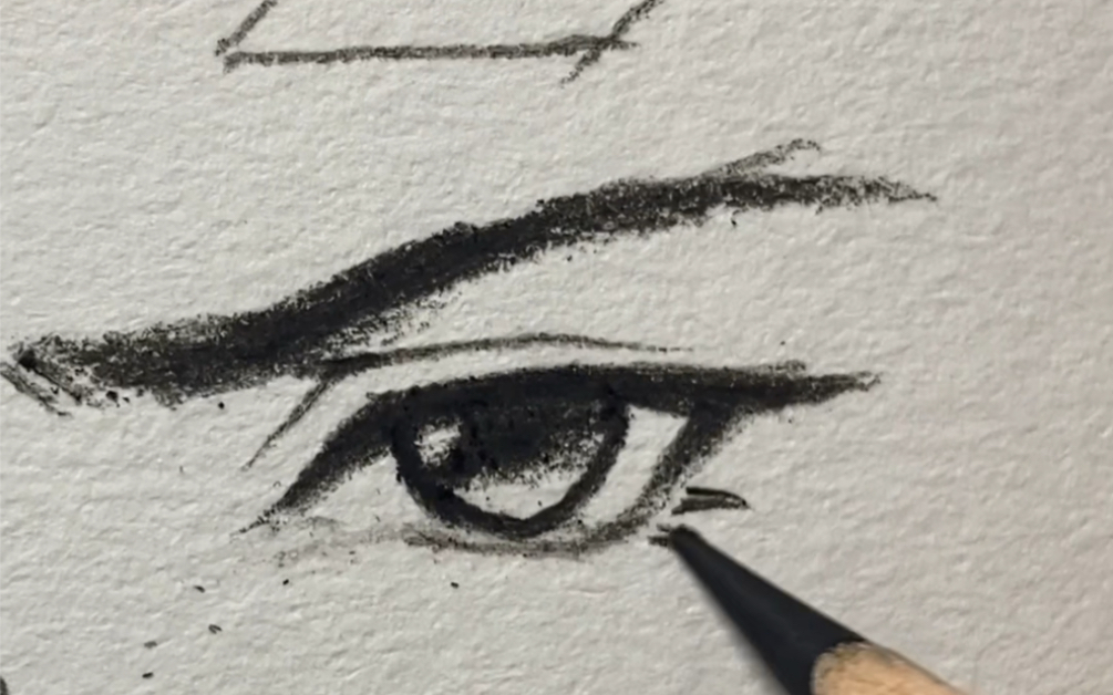 tried to draw an [Anime Eye] with my penI'm a beginner at art(noob,  that's what some might say) but please don't criticize  and can you rate  my art?? . from 1