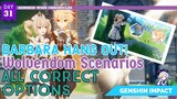 Hangout with Barbara - Wolvendom Scenarios - Genshin Wish Chronicle: Day 31| Genshin Impact