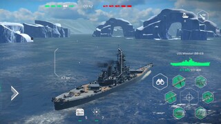 Modern Warships: Grinding using USS MISSOURI.
