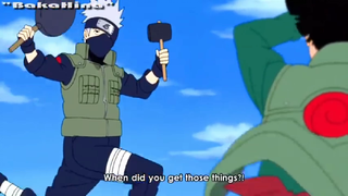 midair competition|guy and kakashi|funny scene.