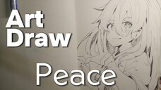 Menggambar anime 'Peace'. Rekomendaasi anime deskripsi. Terimakasih.