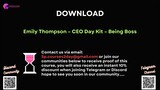 [COURSES2DAY.ORG] Emily Thompson – CEO Day Kit – Being Boss