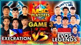 Execration vs Evos Legends (Game 3 | BO3) / MSC 2021 PLAYOFFS DAY 1