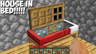 How TO BUILD BEST HOUSE INSIDE BED in Minecraft Challenge 100% Trolling