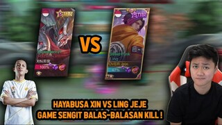 HAYABUSA XIN VS LING JEJE GAME SENGIT ADU MEKANIK TERUS DI RANKED ! - Mobile Legends