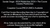 Sander Stage Course IPGA Masterclass 2024 + The Course Creator Masterclass download