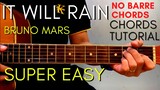 BRUNO MARS - IT WILL RAIN Chords (EASY GUITAR TUTORIAL) for Acoustic Cover