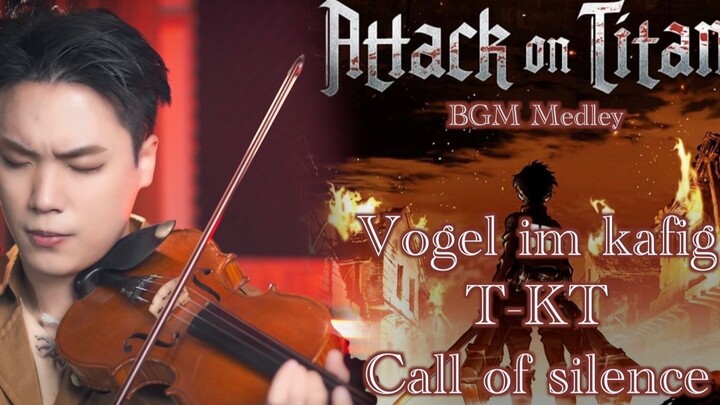 绝美小提琴演奏！进击的巨人精选配乐串烧『 Vogel im Käfig / T-KT / Call of Silence 』┃BoyViolin