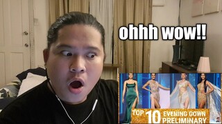 Miss universe Thailand 2021 TOP 10 BEST IN EVENING GOWN PRELIMINARY REACTION || Jethology