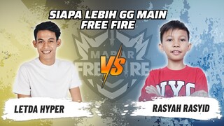 LetDa Hyper vs Rasyah Rasyid: Lawan Selanjutnya Si Bocah Ajaib!? | Mabar Free Fire Match 13 #short