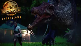 SPINO ATTACKS AT NIGHT - Tales From Isla Sorna �� Jurassic World Evolution 2 [4K]