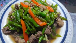 Baguio beans and cabbage with beef#My own recipe#yummy