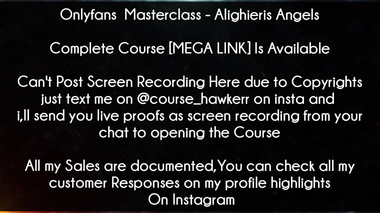 Onlyfans Masterclass Course Alighieris Angels Download - BiliBili