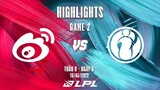 WBG vs IG | Highlights - Game 2 | Tuần 9 Ngày 5 | LPL Mùa Xuân 2022