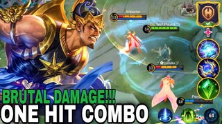 One Hit Combo, Gatotkaca WTF Damage!! - Tank Emblem [Tenacity] Mage Build | Top Global Gatotkaca