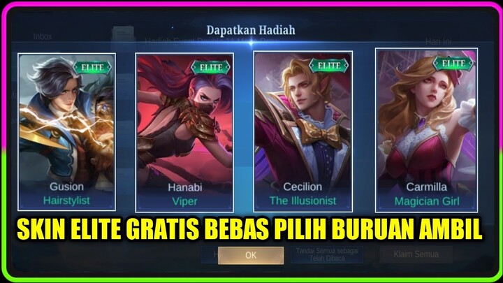 EVENT SKIN ELITE GRATIS | BEBAS PILIH WAJIB KALIAN AMBIL BURUAN LOGIN DAN AMBIL SKIN GRATIS