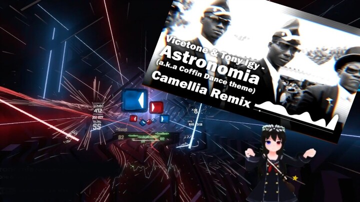 Beat Saber dengan lagu Astronomia(aka Coffin Dance)(Camellia Remix)