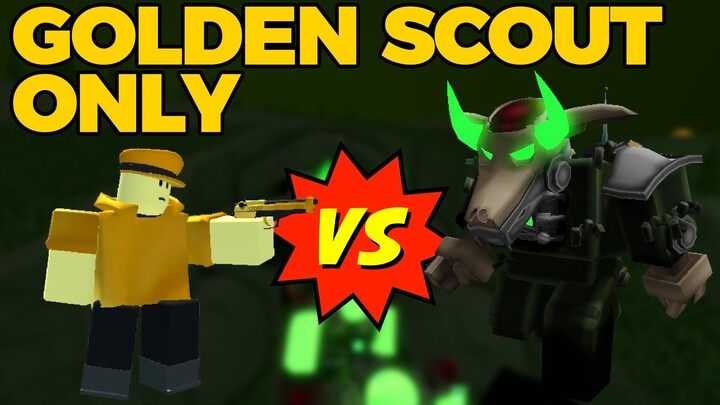 GOLDEN SCOUT ONLY IN POLLUTED WASTELAND II | Tower Defense Simulator | ROBLOX