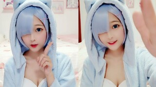 [Doudou] Bộ đồ ngủ tai mèo Rem cos / Ang Jun yêu thích! (bán dễ thương)