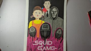 SQUID GAME poster drawing