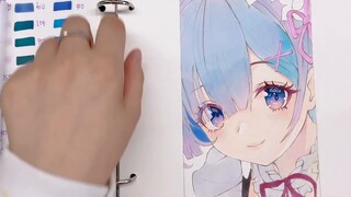 การวาดด้วยมือที่สมบูรณ์ของ Rem ตั้งแต่เริ่มต้น