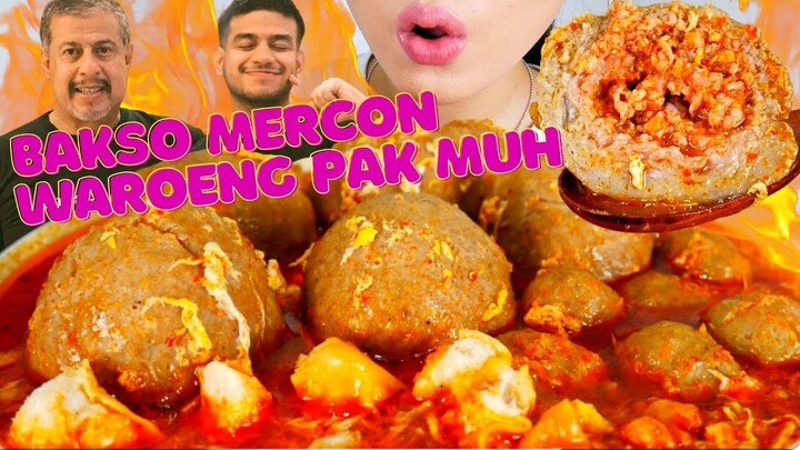 ASMR BAKSO MERCON JUMBO WAROENG PAK MUH BY FADIL JAIDI + RESEP KUAH😋🌶️ | ASMR INDONESIA