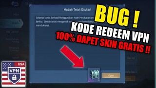 CEPAT ! BUG KODE REDEEM VPN USA!! 100% DAPET SKIN GRATIS, BURUAN SEBELUM LIMIT