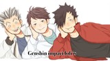 Genshin Impact kids squad //The chaos captains// haikyuu text