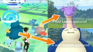 We were never this lucky! 2 rare shiny Lapras/Snorlax Pokemon Go Concept.