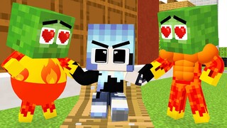 Monster School: Fire Zombie Fat Become Superhero Because Wolf Girl - Sad Story - Minecraft Animation