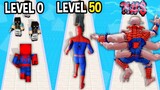 Monster School: Spider-Man Run GamePlay Mobile Game Superhero Max Level LVL - Minecraft Animation
