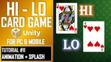HOW TO MAKE A HI - LO CARD GAME APP FOR MOBILE & PC IN UNITY - TUTORIAL #11 - SAVING THE HIGH SCORE