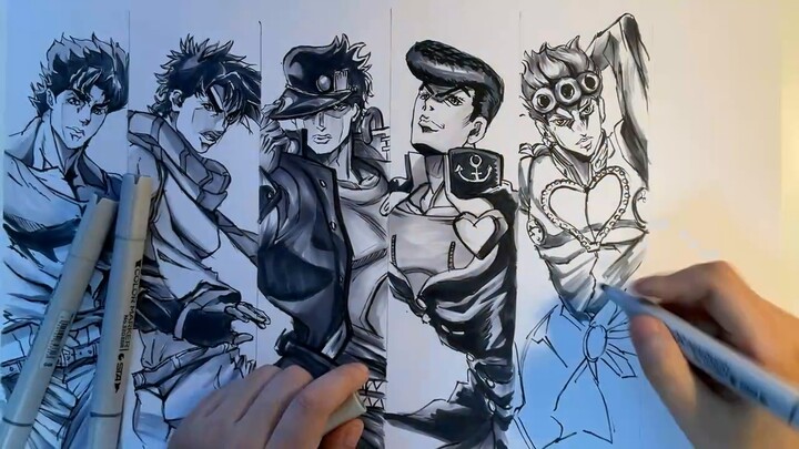 Challenge JOJO to draw directly without line drawing