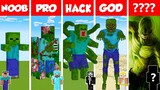 🎃Minecraft REAL LIFE ZOMBIE HOUSE BUILD CHALLENGE - NOOB vs PRO vs HACKER vs GOD / Animation