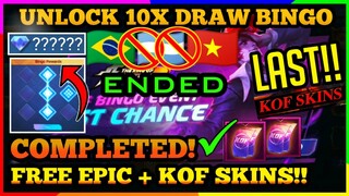 LAST!! KOF PATTERN BINGO! LAST CHANCE DRAW TO GET KOF SKIN + FREE EPIC SKIN / KOF EVENT 2020 IN MLBB