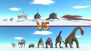 Aquatic Team vs Herbivore Team - Animal Revolt Battle Simulator