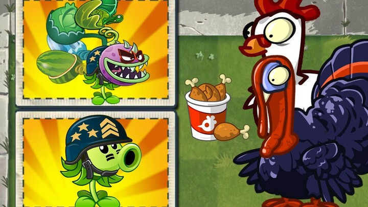 PvZ2 Challenge - ท่าไม้ตายขั้นสุดยอดของพืชต่างๆ ปะทะ ไก่ 100 ตัว + ไก่งวง 100 ตัว