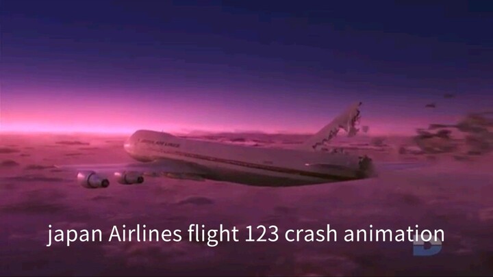 japan Airlines flight 123 crash animation by plane n boom