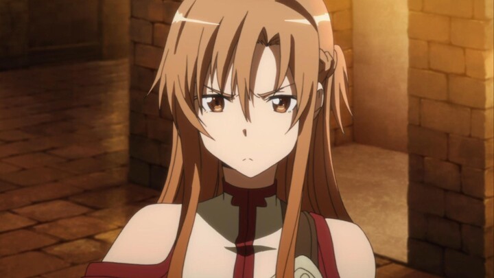 "The contrast of the strong Asuna"