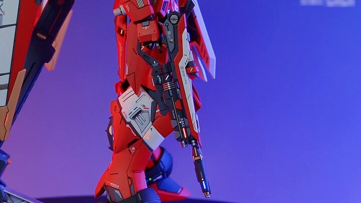 Contoh lukisan semprot model asli Takumisha ZGMF-X09A Bandai Justice Gundam MG