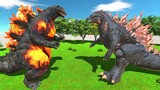 Strongest Creature Godzilla Burning vs Gojira - Animal Revolt Battle Simulator