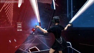 Beat Saber dengan lagu "Say My Name" level expert