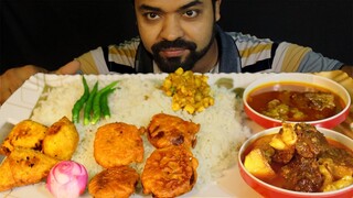 Super Oily Mutton Curry,Potato Chicken Chop(মটন কারি,আলুর চপ,সিঙ্গাড়া)  Eating Show | #LiveToEATT
