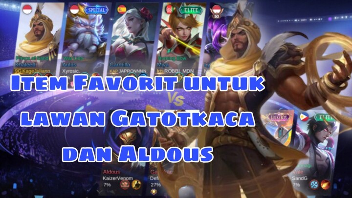 Khaleed jadikan Aldous dan Gatotkaca Target Kill hanya dengan 1 Item Pamungkas ini 💪💪😎